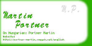 martin portner business card